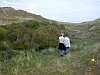 The dunes rise above the slacks