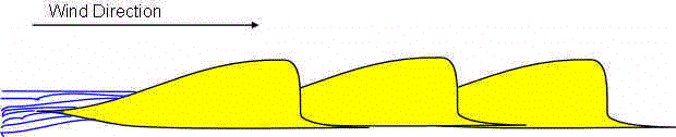 Sand dunes will build up at the back of a beach where prevailing winds are strong enough to pick up and transport dry sand.